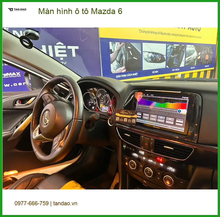 Anh Tấn nâng cấp Màn hình ô tô Mazda 6 Quận 9 vì màn hình cũ bị giật liên tục ảnh thực tế 4