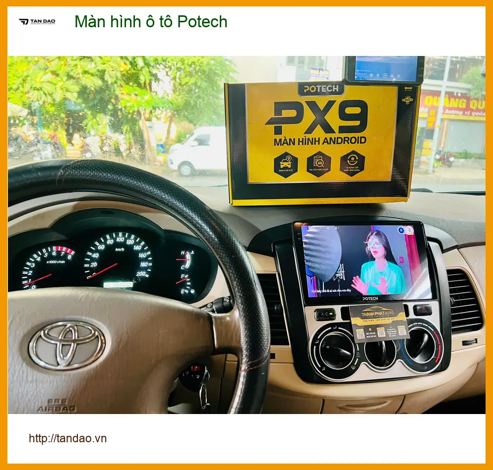 Chú Sơn lắp màn hình ô tô Potech cho Suzuki XL7 tại Quận 8 để tiện di chuyển