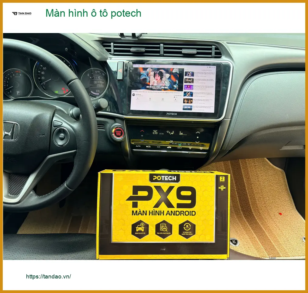 Chị Thảo lắp màn hình Potech cho Toyota Camry tại Quận 2 - Trải nghiệm mới ảnh thực tế 2