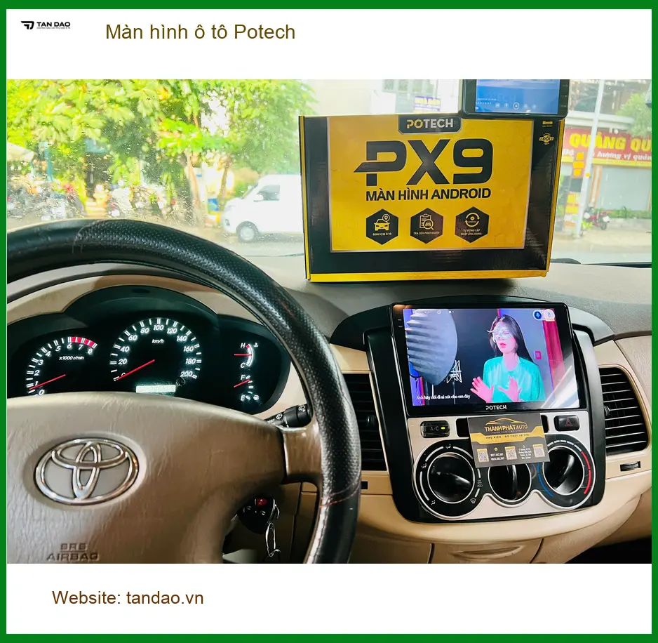 Chị Hồng lắp màn hình ô tô Potech cho Hyundai Accent tại Quận 7 để nâng cấp tiện ích ảnh thực tế 2