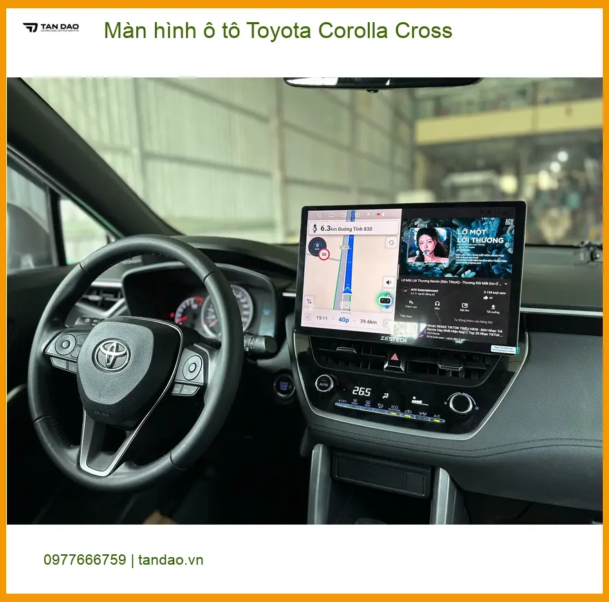 Anh Dũng lắp màn hình ô tô Toyota Corolla Cross tại Quận Tân Phú ảnh thực tế 2