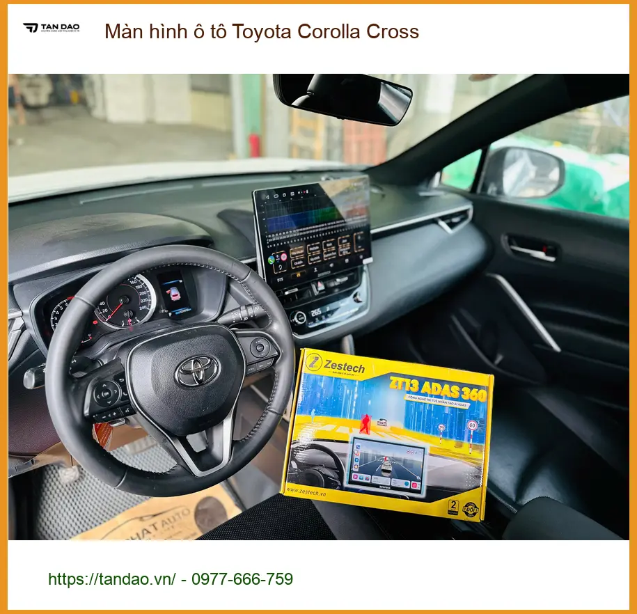 Anh Dũng lắp màn hình ô tô Toyota Corolla Cross tại Quận Tân Phú ảnh thực tế 3