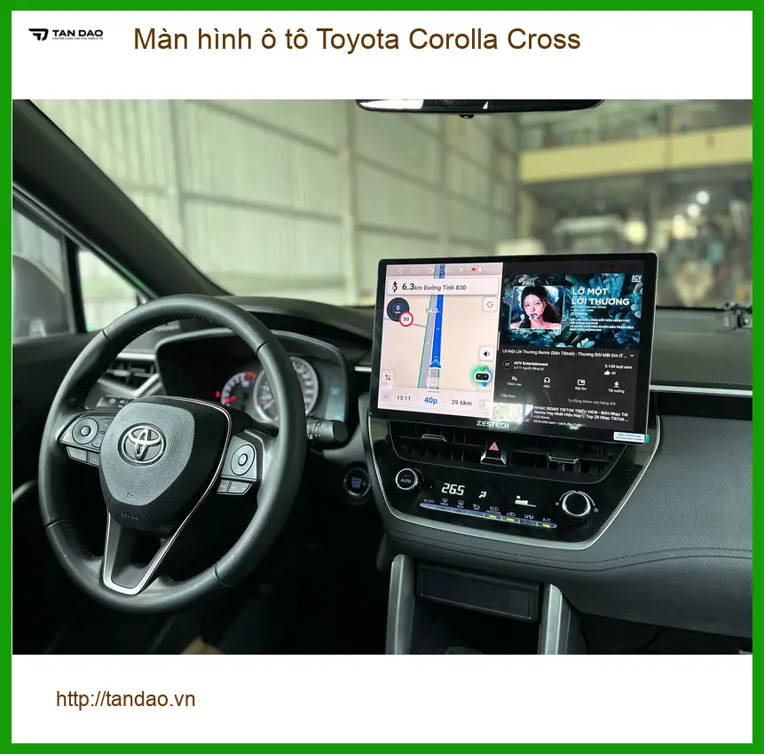 Anh Khang nâng cấp màn hình ô tô Toyota Corolla Cross tại Hóc Môn vì màn zin lỗi thời ảnh thực tế 2