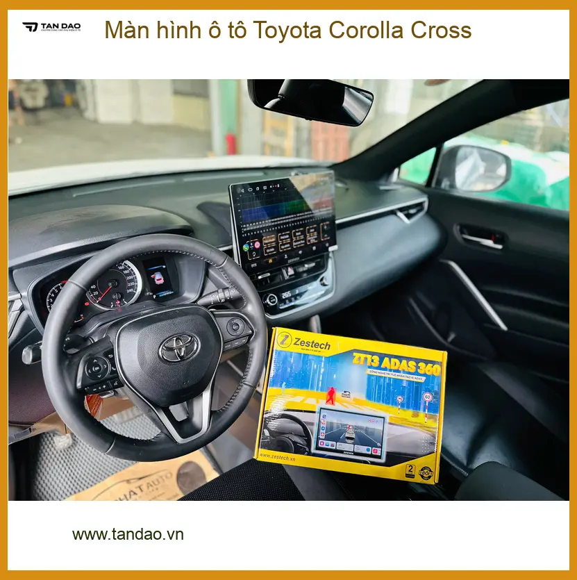Anh Khang nâng cấp màn hình ô tô Toyota Corolla Cross tại Hóc Môn vì màn zin lỗi thời ảnh thực tế 3