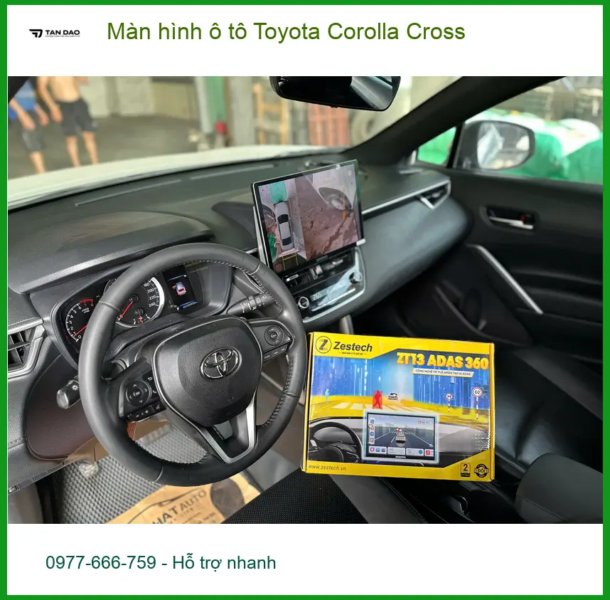 Chú Hưng lắp màn hình ô tô Toyota Corolla Cross tại Quận Tân Bình. ảnh thực tế 4
