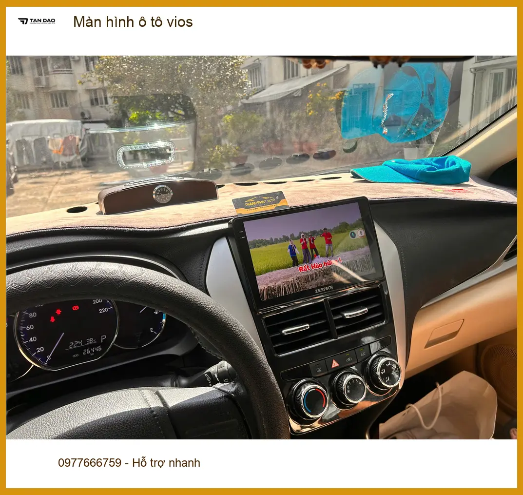Anh Khải lắp Màn hình ô tô Vios tại Quận 2 vì màn hình zin đã cũ và không còn nhạy ảnh thực tế 3