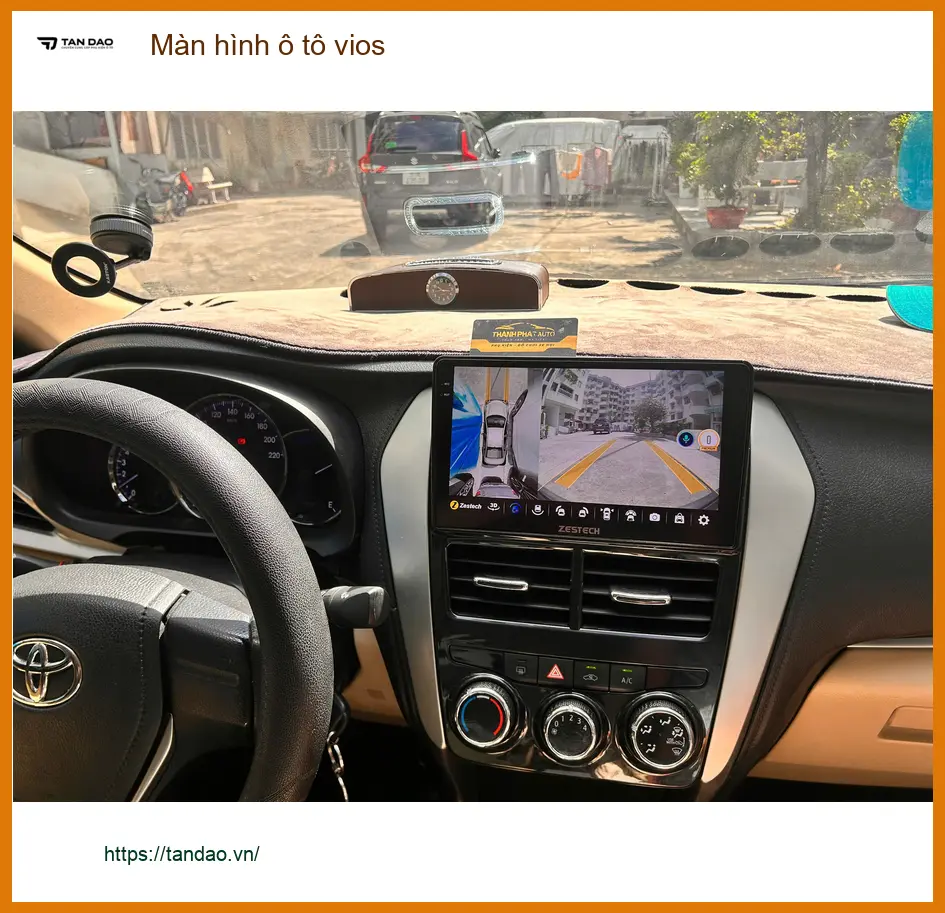 Anh Khải lắp Màn hình ô tô Vios tại Quận 2 vì màn hình zin đã cũ và không còn nhạy ảnh thực tế 5