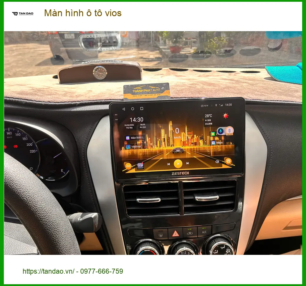 Anh Hoàng Long lắp màn hình ô tô Vios tại Quận Thủ Đức để nâng cấp trải nghiệm lái xe ảnh thực tế 4