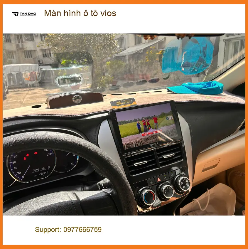 Anh Tấn lắp màn hình ô tô Vios tại Quận 8 để nâng tầm trải nghiệm lái ảnh thực tế 3