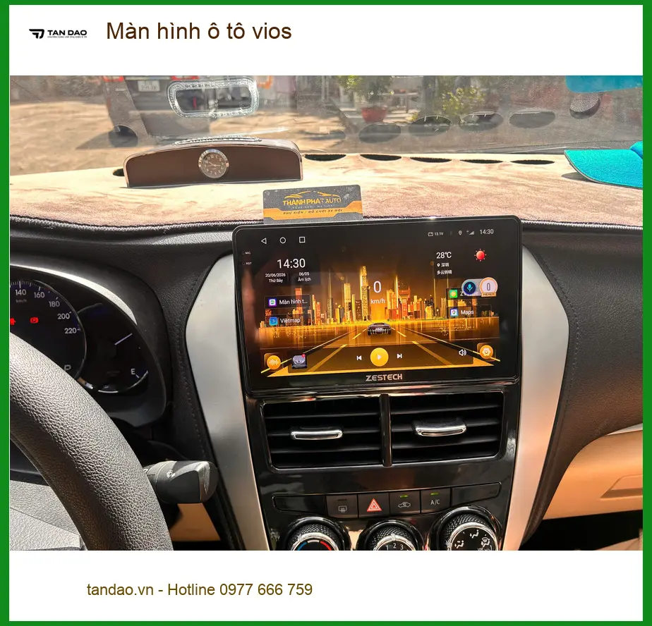 Anh Tấn lắp màn hình ô tô Vios tại Quận 8 để nâng tầm trải nghiệm lái ảnh thực tế 4