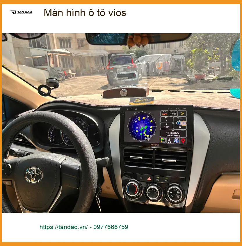 Chị Thảo lắp màn hình ô tô Toyota Vios tại Quận Phú Nhuận để nâng cấp trải nghiệm lái xe ảnh thực tế 2