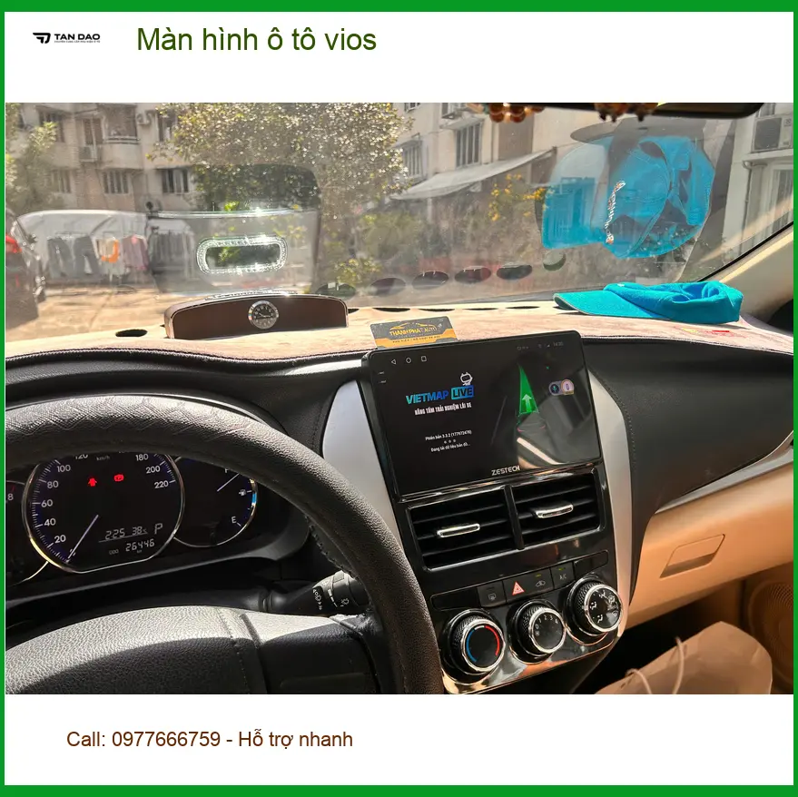 Chị Thảo lắp màn hình ô tô Toyota Vios tại Quận Phú Nhuận để nâng cấp trải nghiệm lái xe ảnh thực tế 3