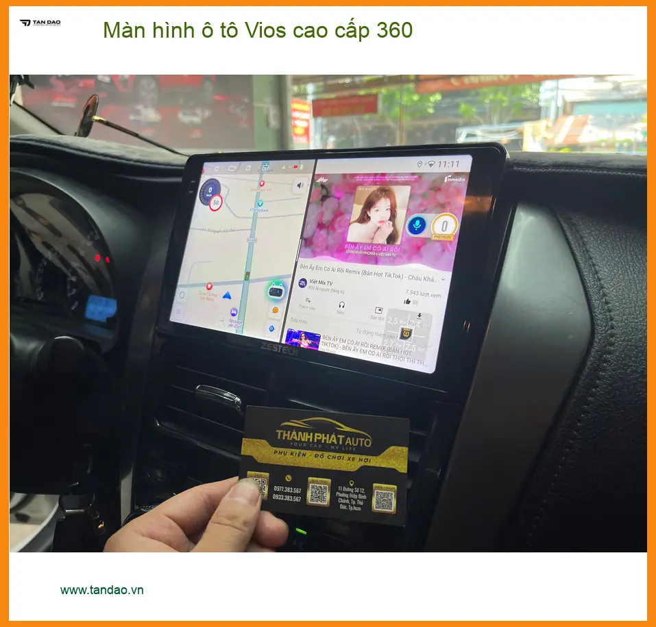 Anh Quang Khải lắp màn hình ô tô Vios cao cấp 360 tại Quận 6 ảnh thực tế 2