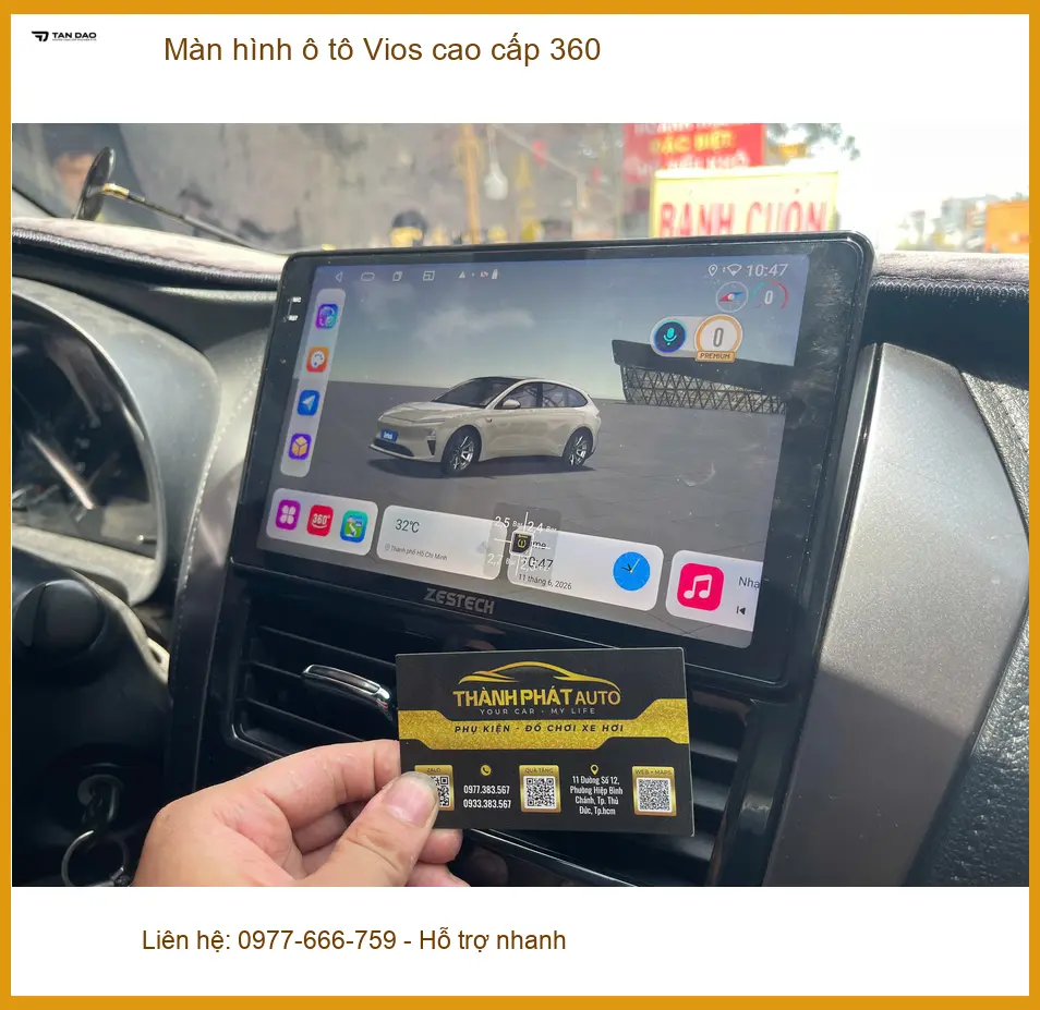 Anh Quang Khải lắp màn hình ô tô Vios cao cấp 360 tại Quận 6 ảnh thực tế 3
