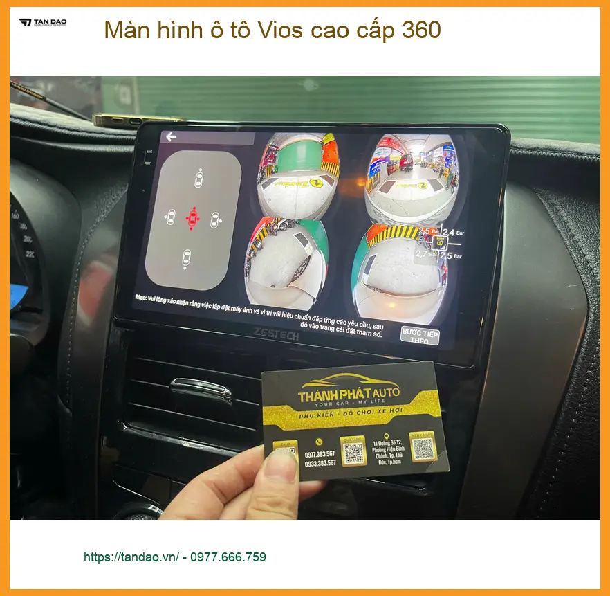 Anh Khôi lắp Màn hình ô tô Vios cao cấp 360 tại Quận 2 để lái xe an toàn hơn ảnh thực tế 2