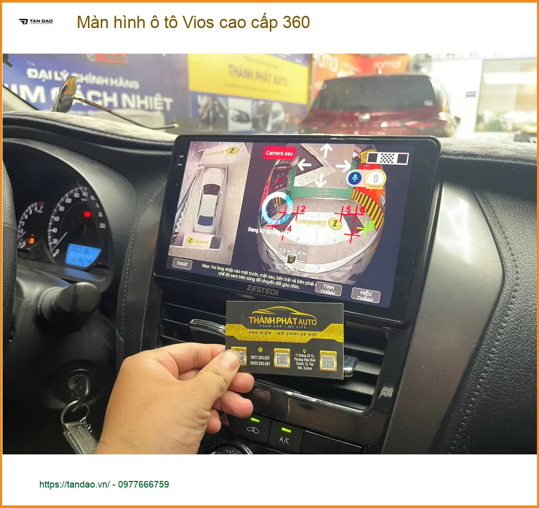 Anh Đạt lắp màn hình ô tô Vios 360 cao cấp tại Quận 9 tiện đỗ xe ảnh thực tế 2