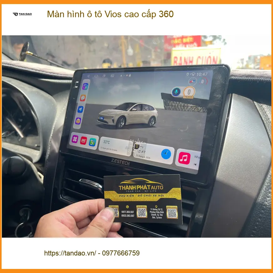 Chị Loan lắp màn hình ô tô Vios 360 cao cấp tại Bình Thạnh để lái xe an toàn hơn