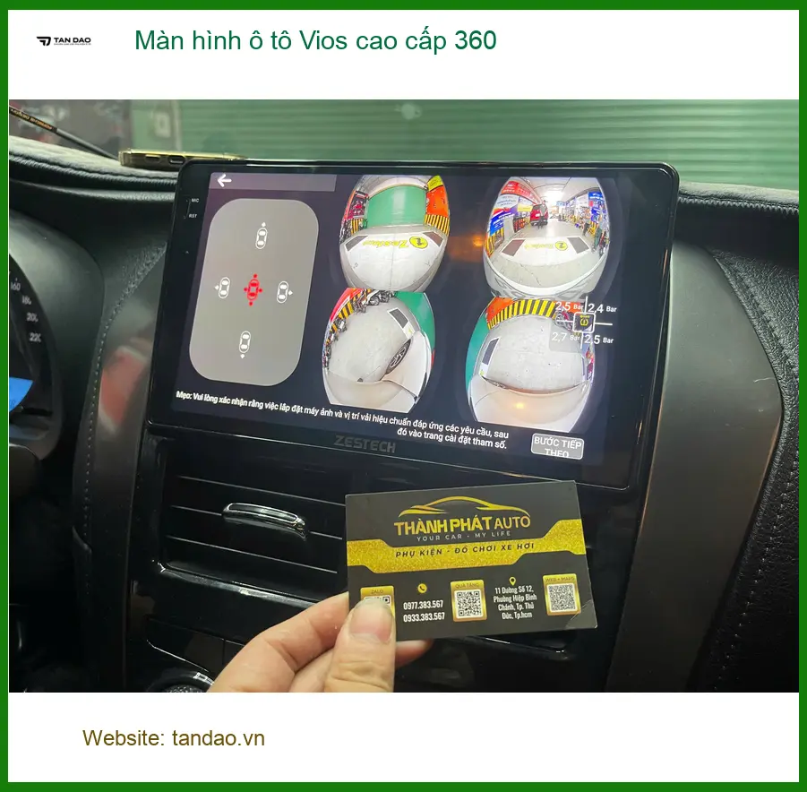 Chị Loan lắp màn hình ô tô Vios 360 cao cấp tại Bình Thạnh để lái xe an toàn hơn ảnh thực tế 2