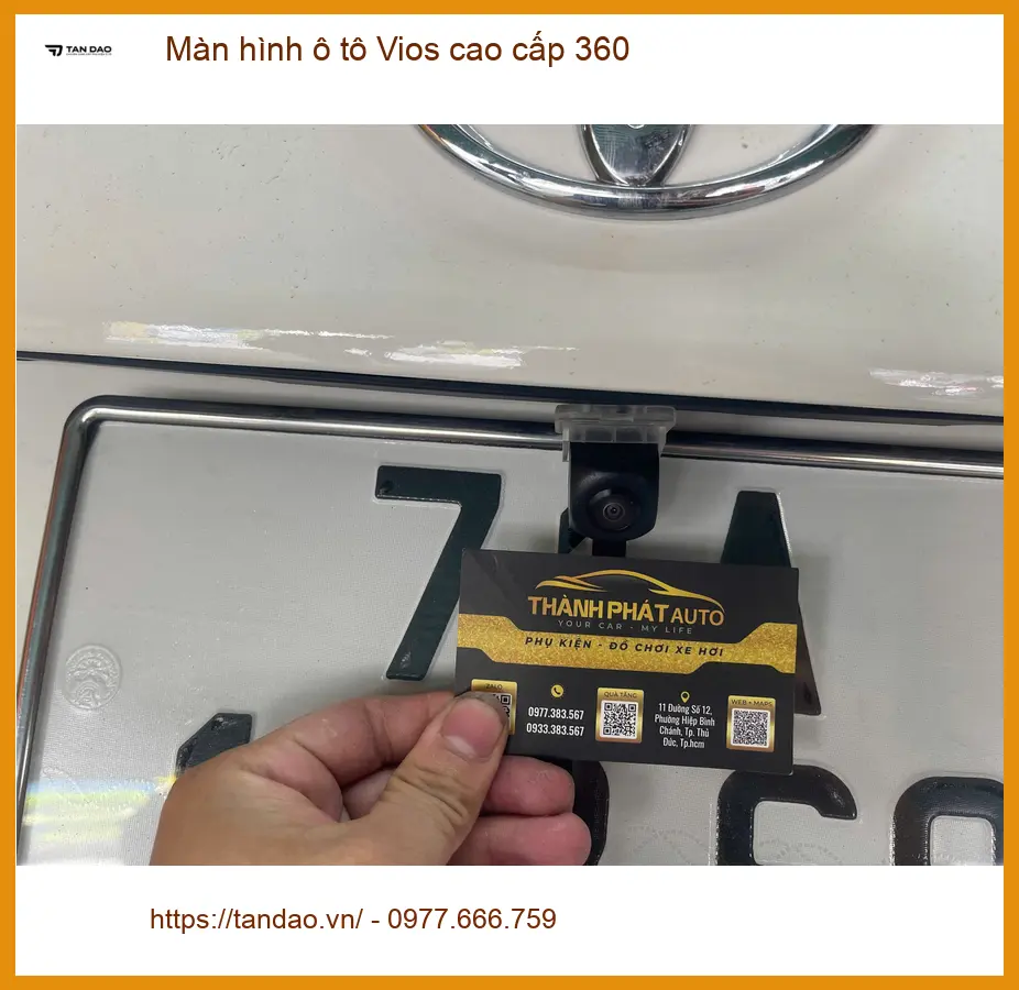 Chị Loan lắp màn hình ô tô Vios 360 cao cấp tại Bình Thạnh để lái xe an toàn hơn ảnh thực tế 3