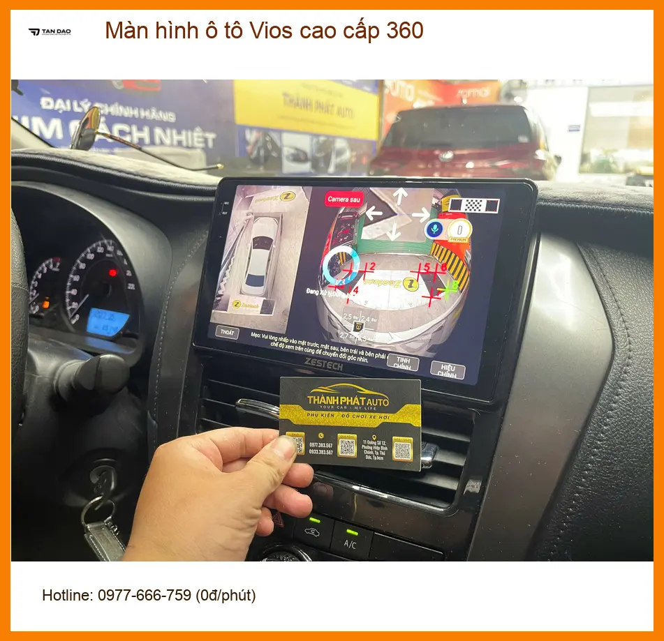 Chị Loan lắp màn hình ô tô Vios 360 cao cấp tại Bình Thạnh để lái xe an toàn hơn ảnh thực tế 4