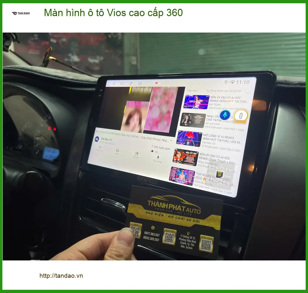 Chị Loan lắp màn hình ô tô Vios 360 cao cấp tại Bình Thạnh để lái xe an toàn hơn ảnh thực tế 5
