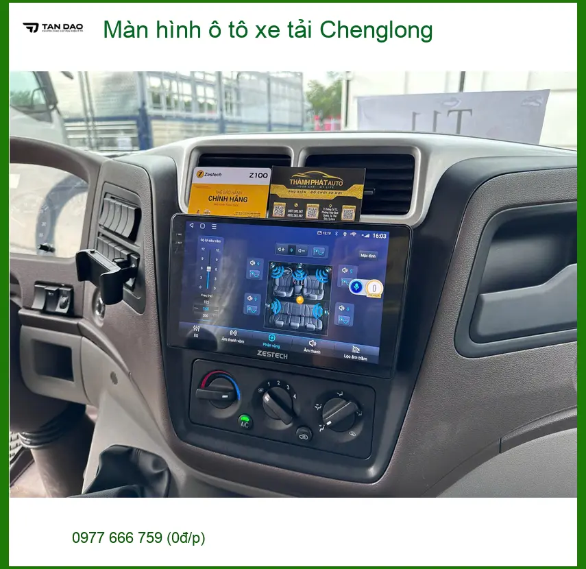 Anh Tấn nâng cấp màn hình ô tô Chenglong cho xe tải tại Quận 2 để xem bản đồ