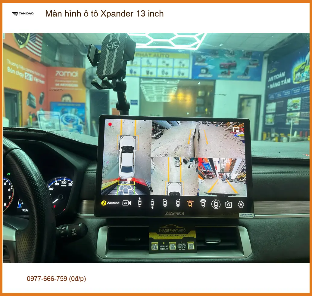 Chị Thảo lắp màn hình ô tô 13 inch cho Xpander ở Quận Tân Bình ảnh thực tế 3