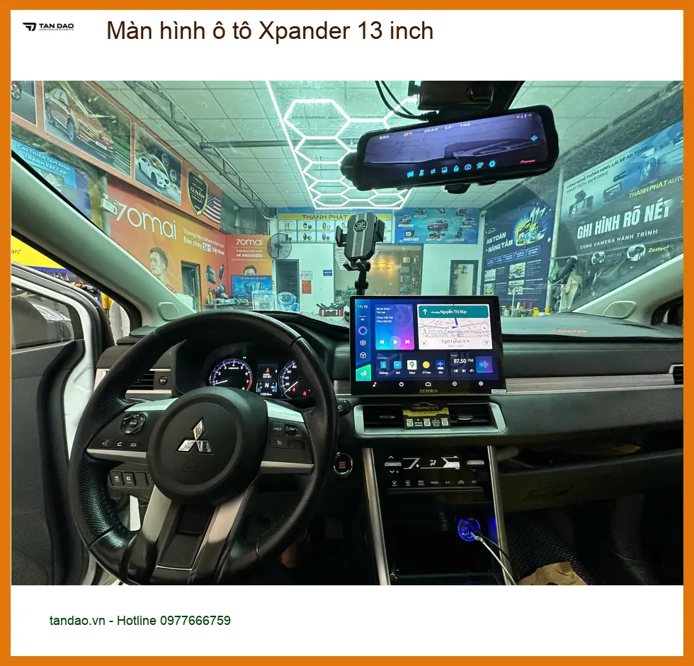 Anh Bảo lắp màn hình ô tô Xpander 13 inch Quận 8 vì màn zin bị lỗi cảm ứng ảnh thực tế 4