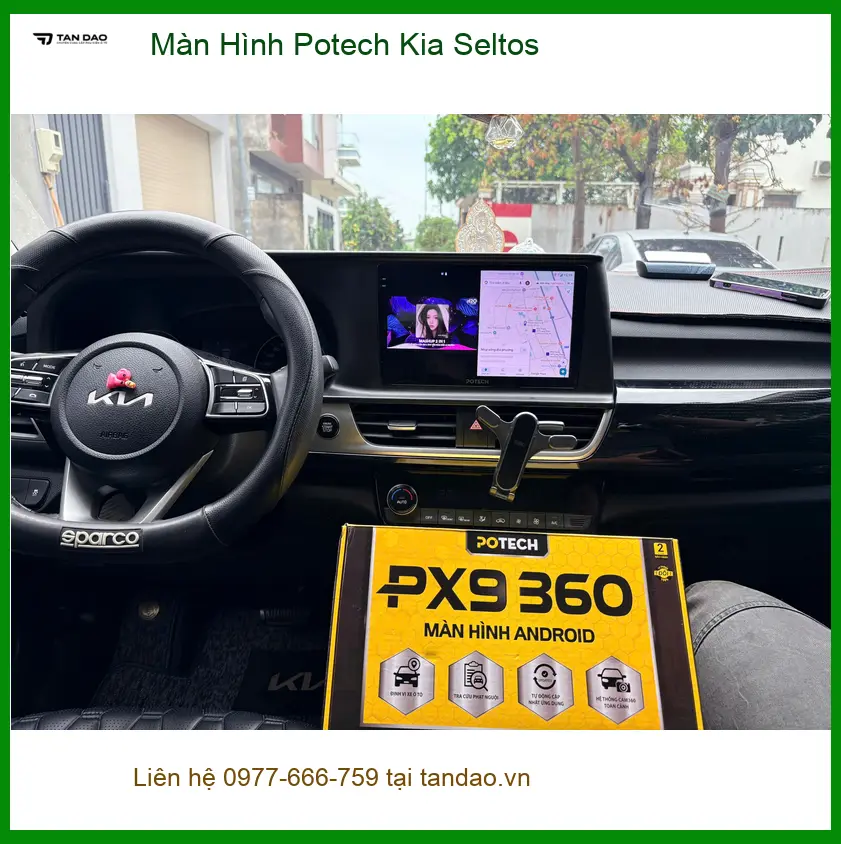 Chú Sơn lắp màn hình Potech cho Kia Seltos tại Hóc Môn vì muốn trải nghiệm công nghệ mới ảnh thực tế 3
