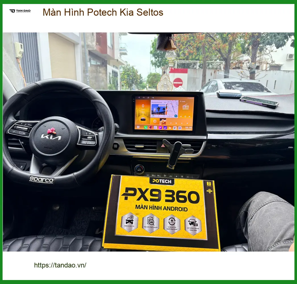 Chú Sơn lắp màn hình Potech cho Kia Seltos tại Hóc Môn vì muốn trải nghiệm công nghệ mới ảnh thực tế 4