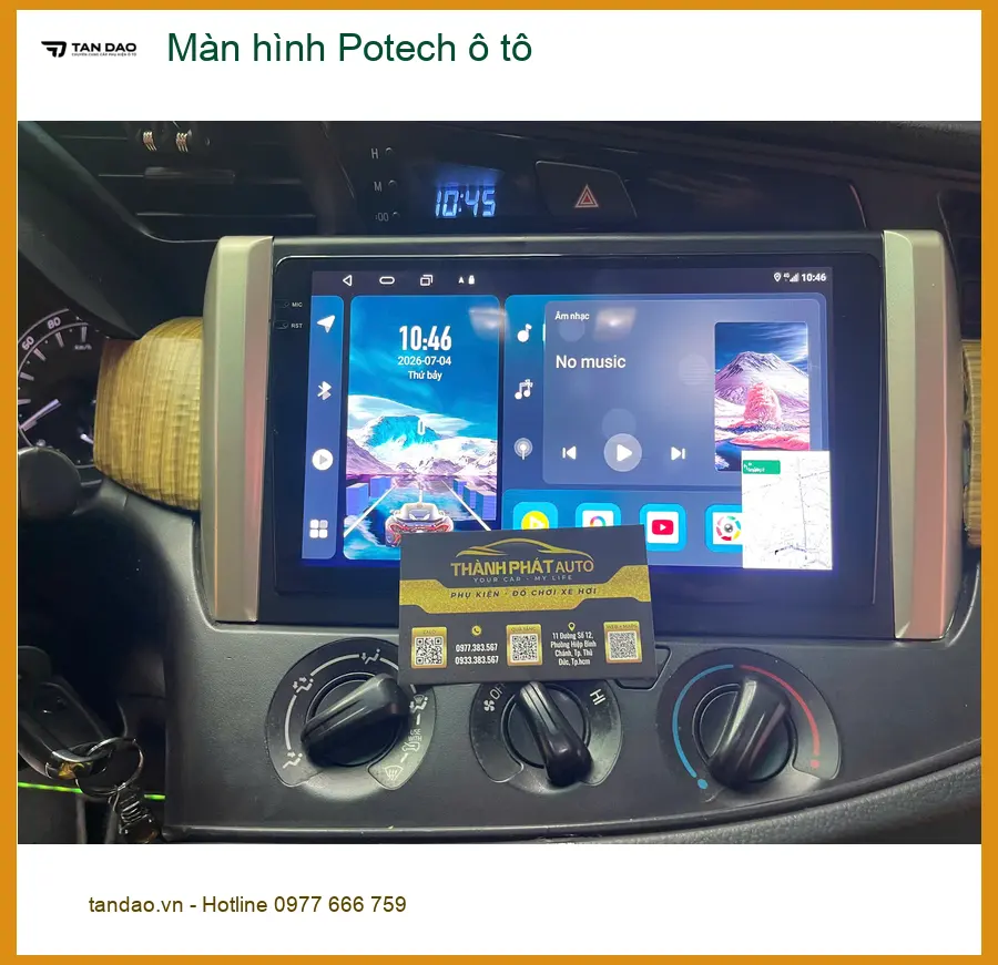 Chú Phong lắp Màn hình Potech ô tô cho Hyundai Elantra tại Quận 2 ảnh thực tế 2