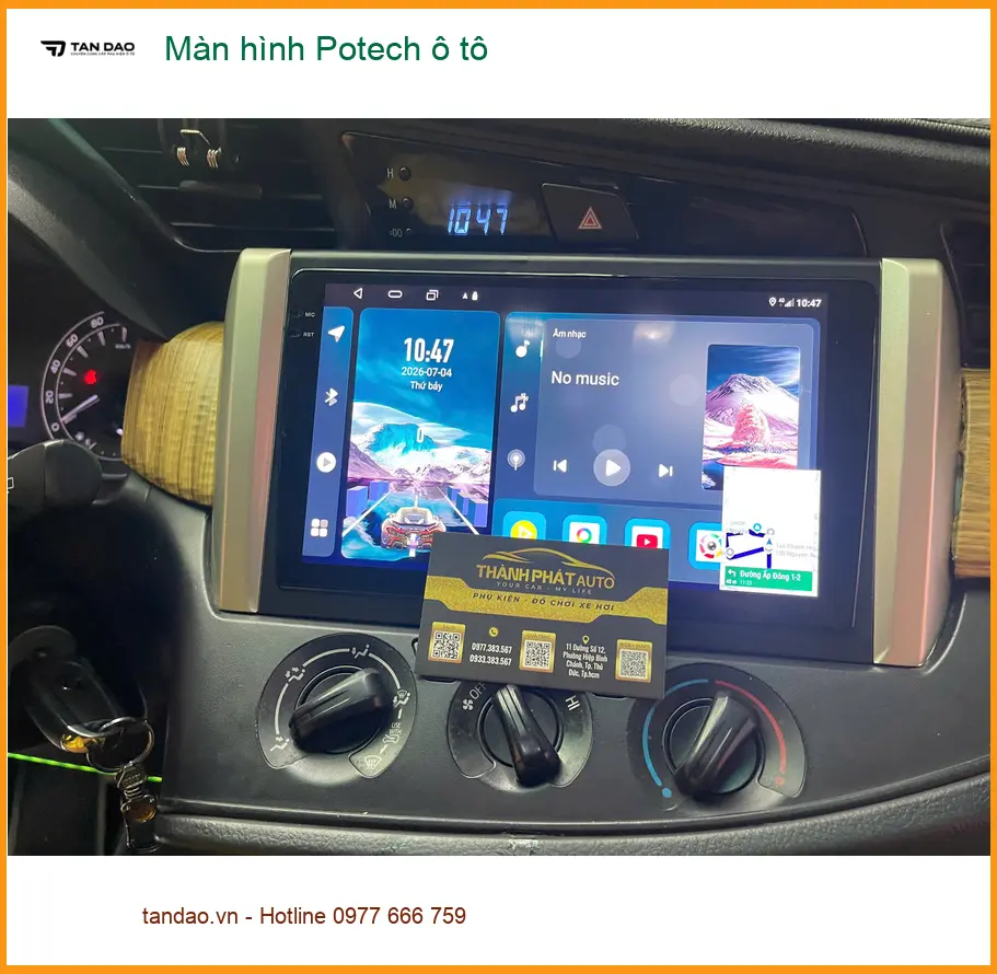 Chú Phong lắp Màn hình Potech ô tô cho Hyundai Elantra tại Quận 2 ảnh thực tế 3