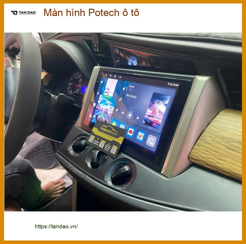 Chú Phong lắp Màn hình Potech ô tô cho Hyundai Elantra tại Quận 2 ảnh thực tế 4