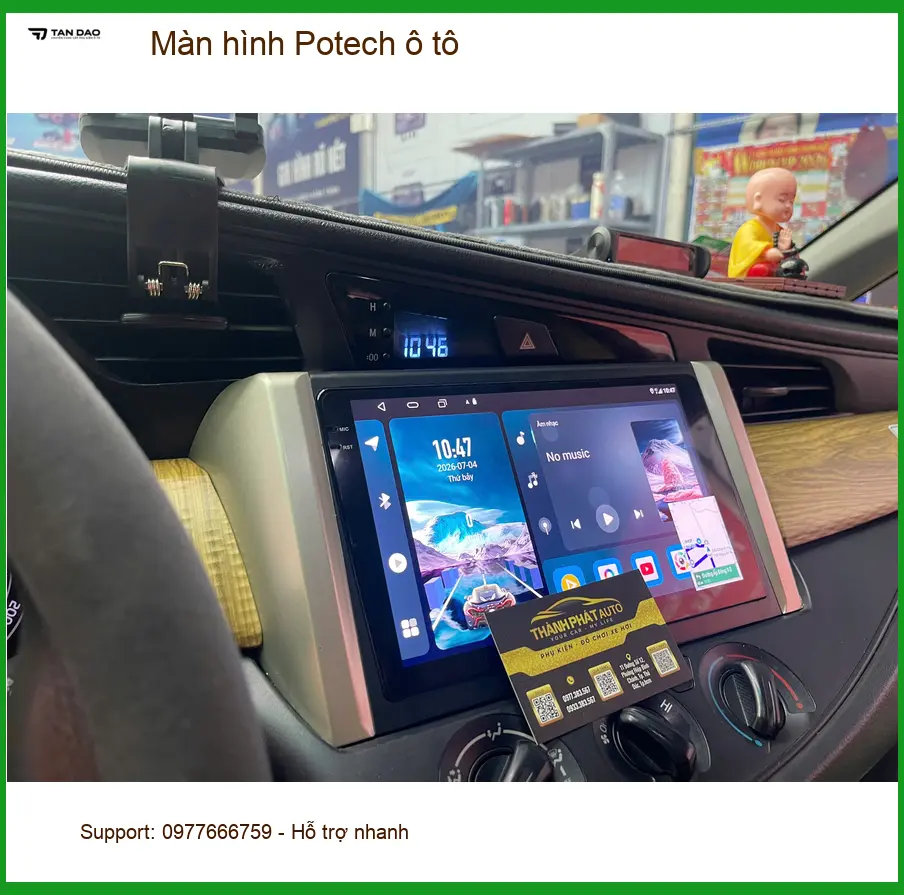 Anh Khải lắp Màn hình Potech ô tô cho Toyota Vios tại Quận 8 ảnh thực tế 3