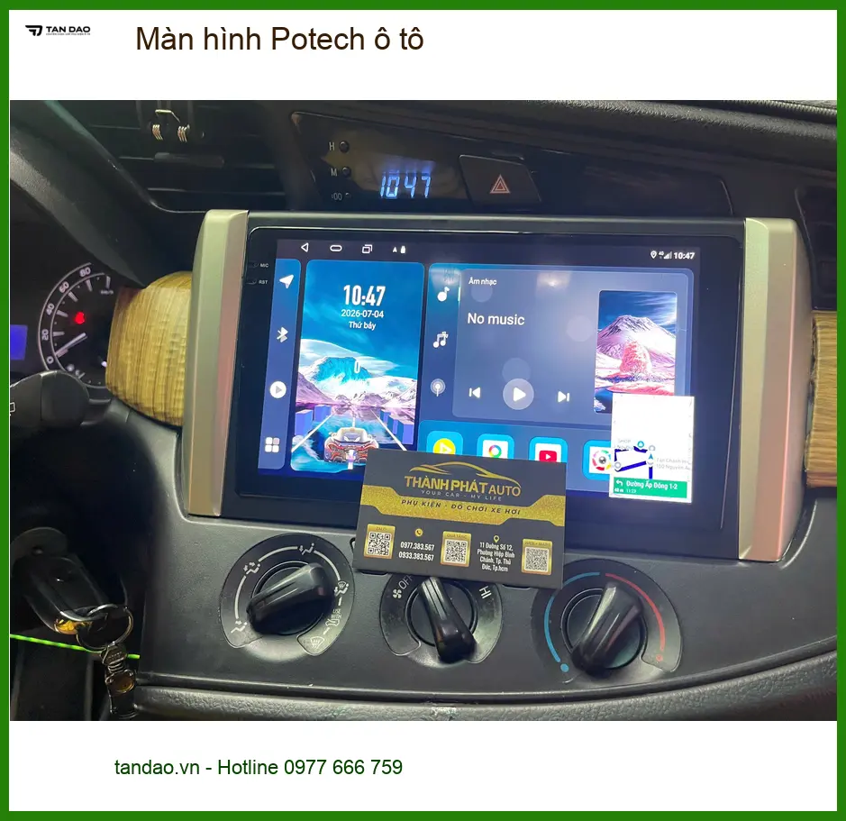 Anh Khải lắp Màn hình Potech ô tô cho Toyota Vios tại Quận 8 ảnh thực tế 4