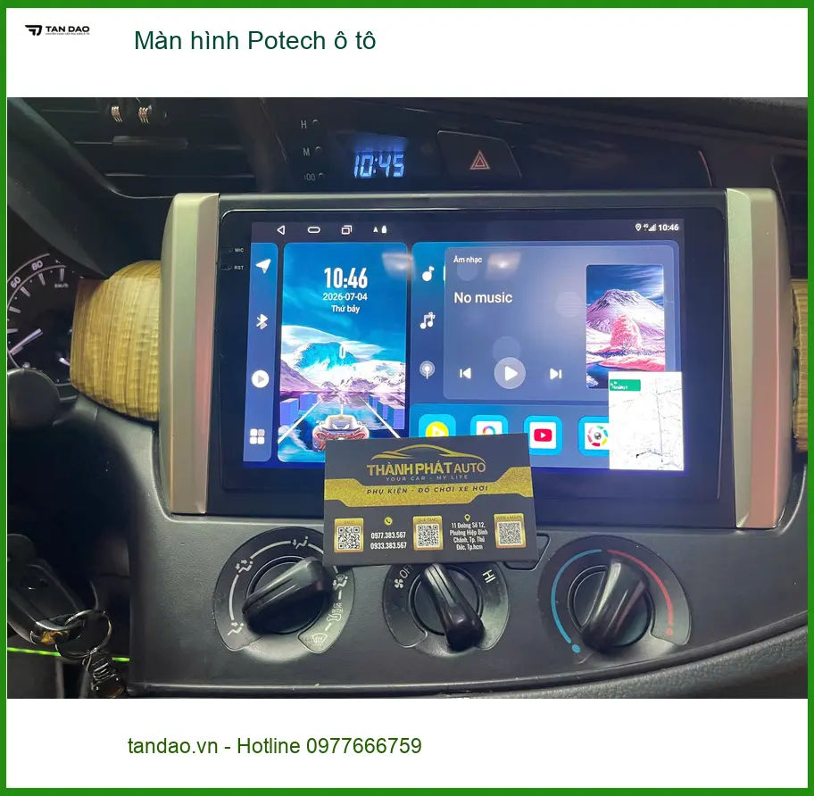 Anh Khải lắp Màn hình Potech ô tô cho Toyota Vios tại Quận 8 ảnh thực tế 5