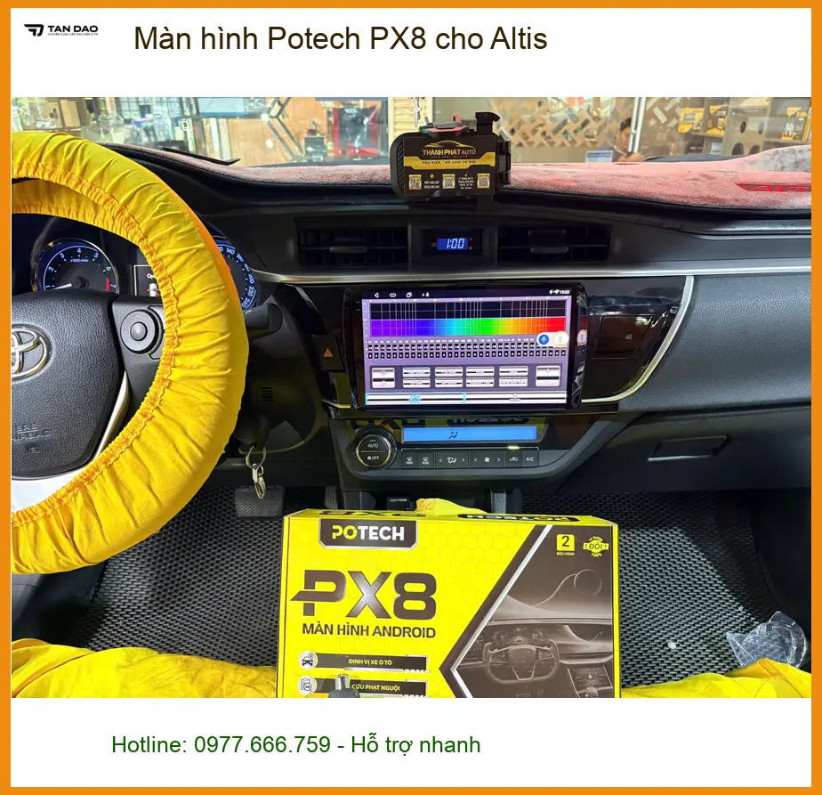 Anh Văn Cường nâng cấp Màn hình Potech PX8 cho Altis tại Quận Thủ Đức ảnh thực tế 3