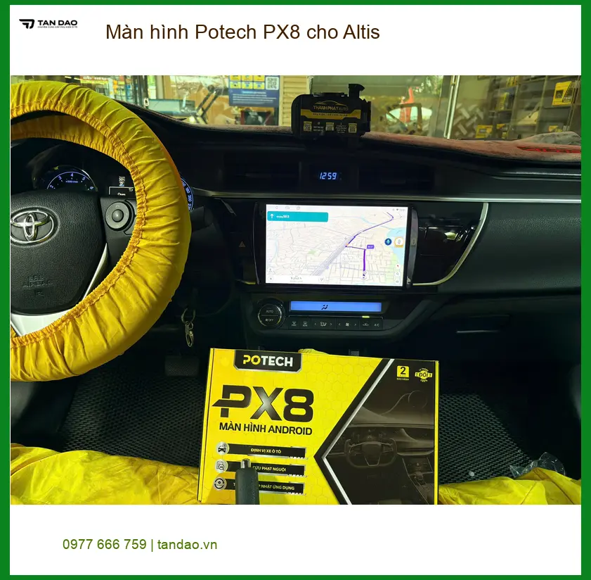 Anh Văn Cường nâng cấp Màn hình Potech PX8 cho Altis tại Quận Thủ Đức ảnh thực tế 4