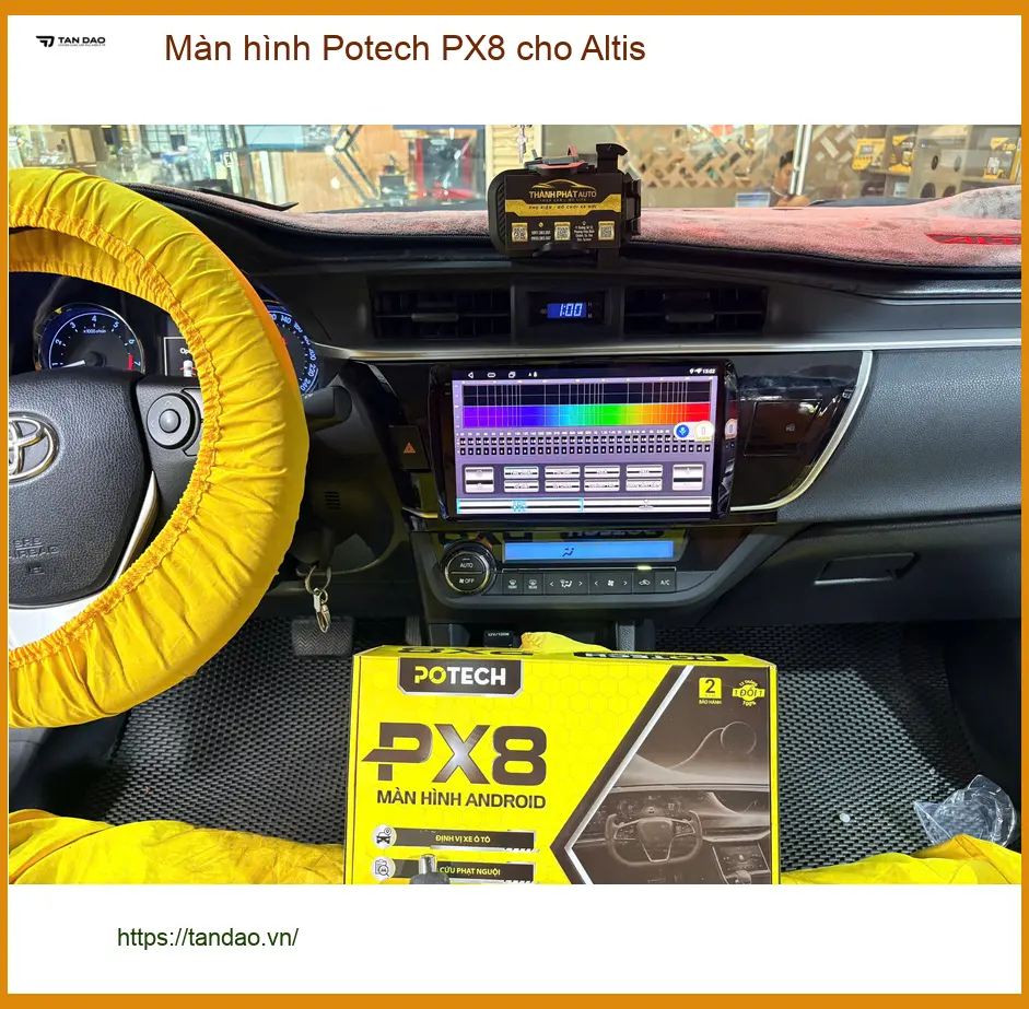 Chị Thùy nâng cấp màn hình Potech PX8 cho Altis tại Quận Bình Thạnh