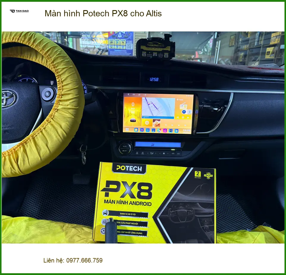 Chị Thùy nâng cấp màn hình Potech PX8 cho Altis tại Quận Bình Thạnh ảnh thực tế 3