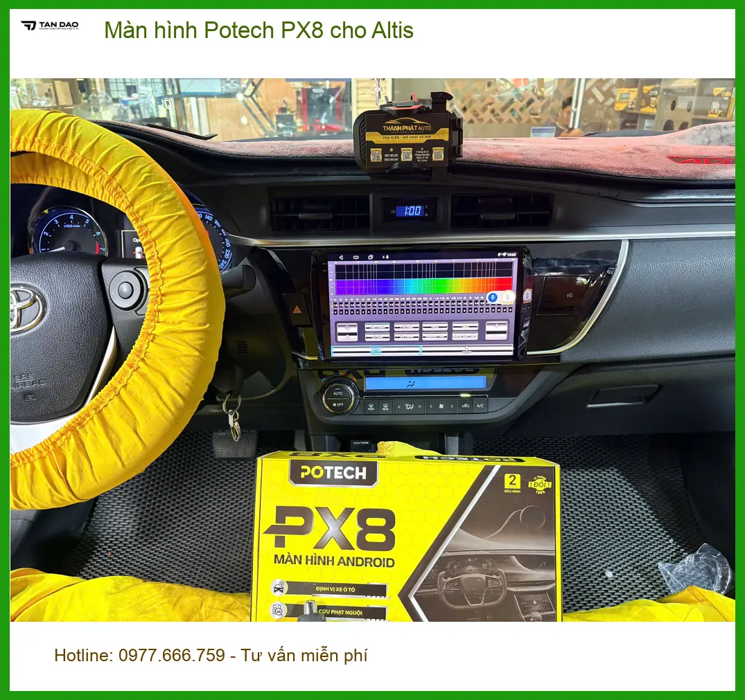 Anh Dũng lắp màn hình Potech PX8 cho Toyota Altis tại Quận Tân Bình. ảnh thực tế 3