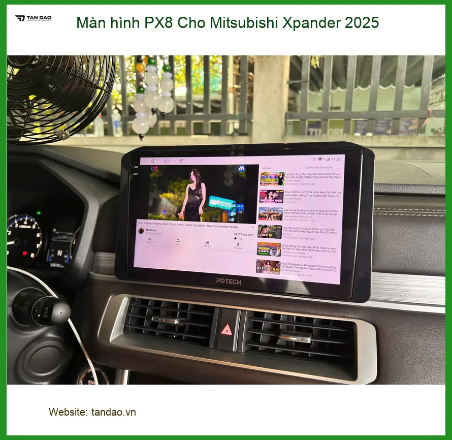 Anh Kiên nâng cấp màn hình PX8 cho Mitsubishi Xpander 2025 tại Gò Vấp để trải nghiệm công nghệ mới ảnh thực tế 2