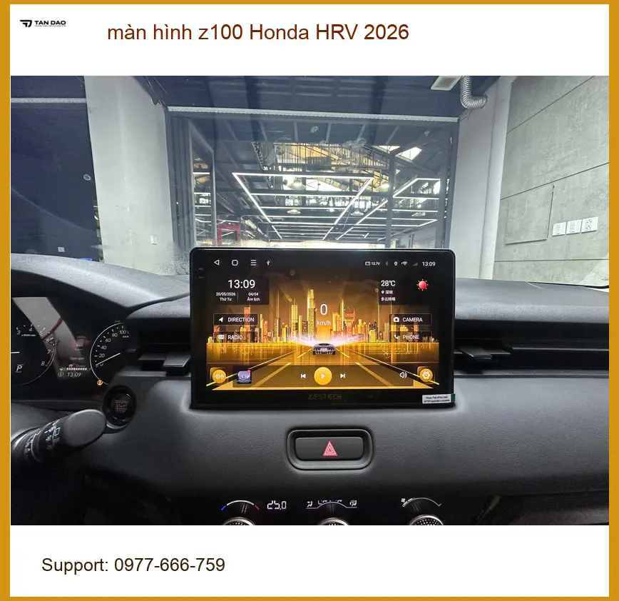 Anh Tùng lắp màn hình Z100 Honda HRV 2026 tại Quận 2 để nâng tầm giải trí ảnh thực tế 3
