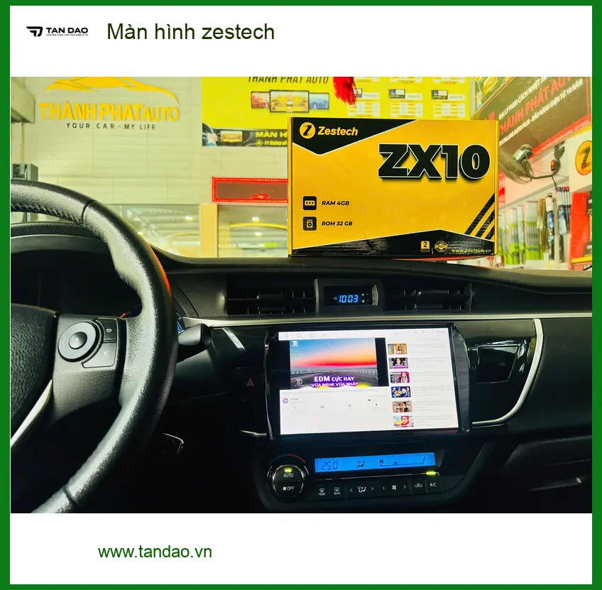 Anh Khang lắp màn hình Zestech cho Hyundai Accent tại Bình Chánh