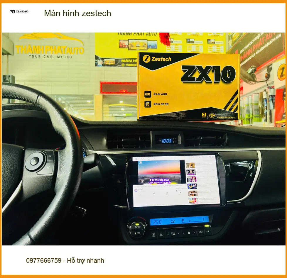 Anh Kiên nâng cấp màn hình Zestech chính hãng cho Hyundai SantaFe Quận 6
