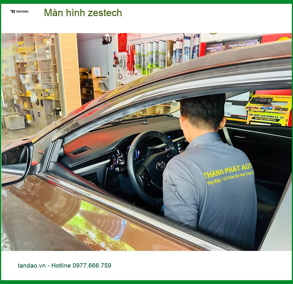 Anh Kiên nâng cấp màn hình Zestech chính hãng cho Hyundai SantaFe Quận 6 ảnh thực tế 2