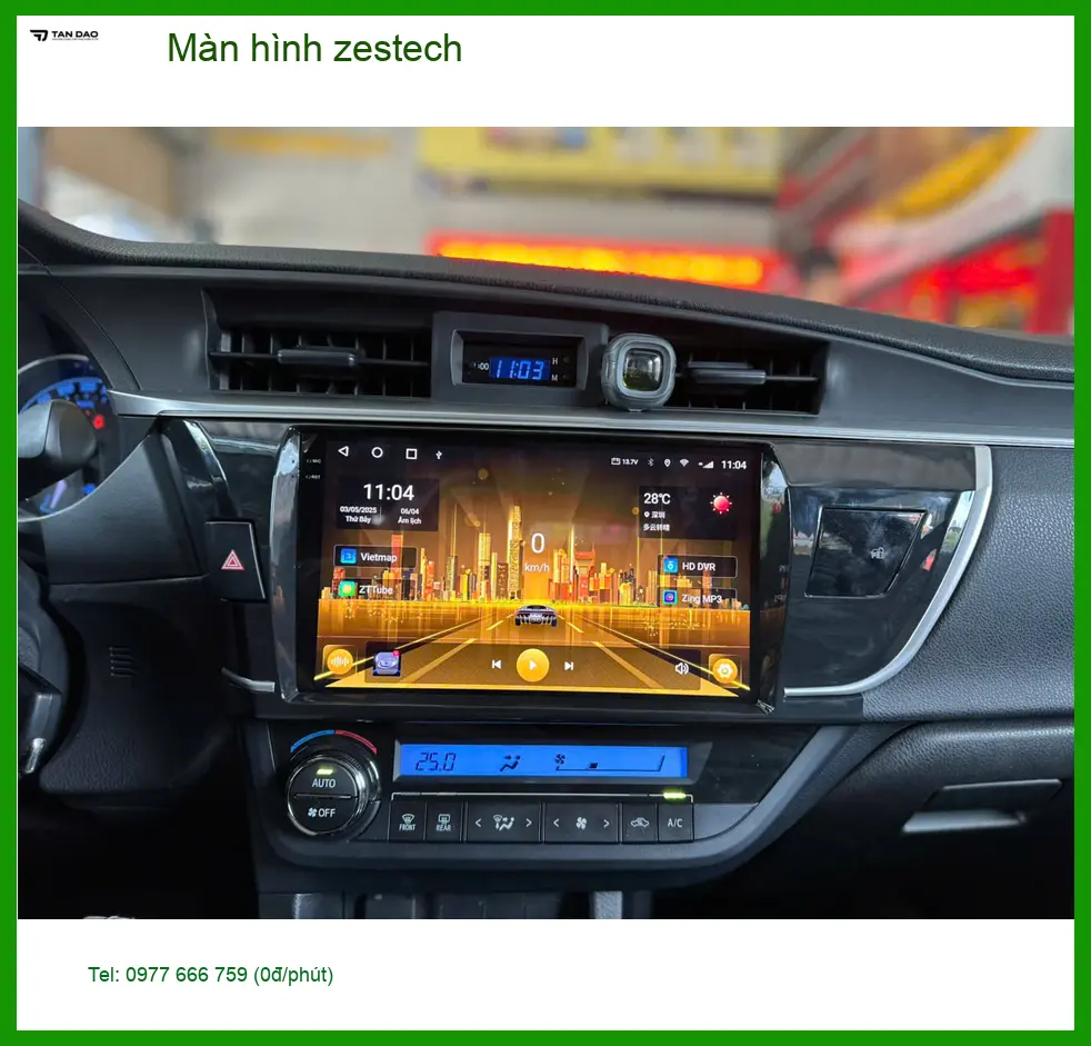 Chị Thùy nâng cấp Màn hình Zestech cho Hyundai Accent tại Quận Bình Tân ảnh thực tế 4