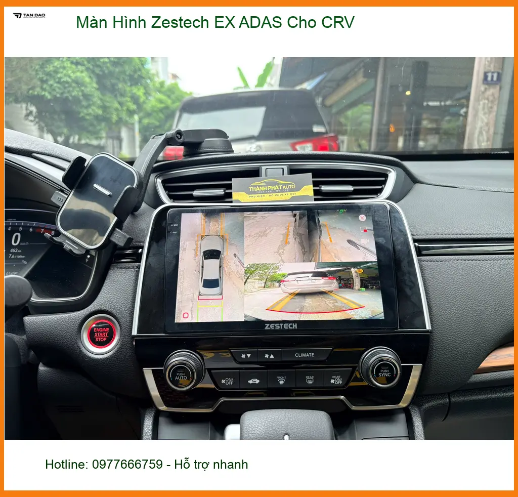Anh Quân lắp Màn Hình Zestech EX ADAS Cho CRV Quận 7 để lái xe an toàn hơn.