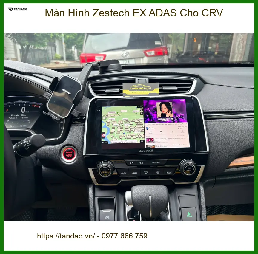 Anh Quân lắp Màn Hình Zestech EX ADAS Cho CRV Quận 7 để lái xe an toàn hơn. ảnh thực tế 3