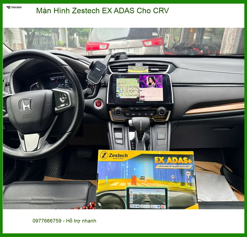 Anh Quân lắp Màn Hình Zestech EX ADAS Cho CRV Quận 7 để lái xe an toàn hơn. ảnh thực tế 4